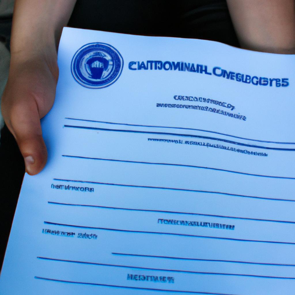 Person holding certification standards document